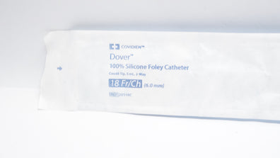 Covidien 20518C Dover 100% Silicone Foley Cath. 2-Way Coude Tip, 18Fr/Ch 5mL